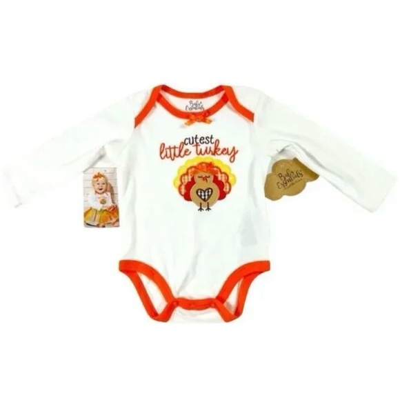 💟Toddler/Baby Girl 3-pc Fall/Thanksgiving Outfit By: Baby Essentials Size: 6M👶 - Picture 5 of 8